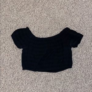 Aerie Cropped Off Shoulder Shirt